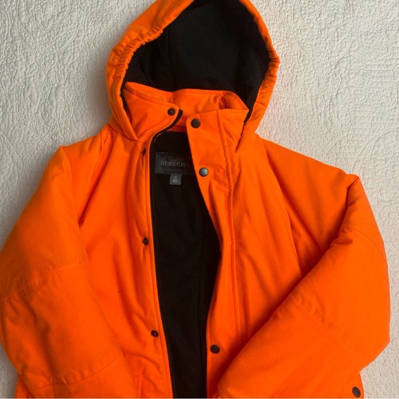 Cabela’s Herters Blaze Orange Insulated Hooded Hunting Coat Size Large - Picture 1 of 6